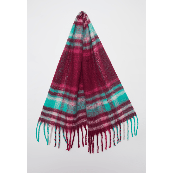 Bufanda Escocesa Mujer Fucsia Familyshop 2