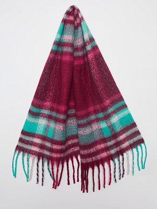 Bufanda Escocesa Mujer Fucsia Familyshop