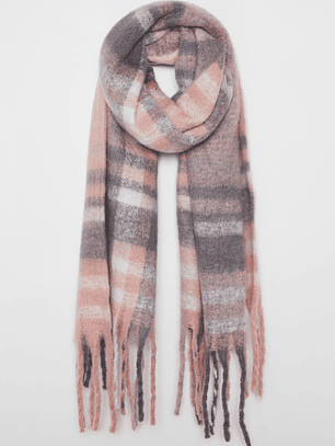 Bufanda Escocesa Mujer Rosado Familyshop