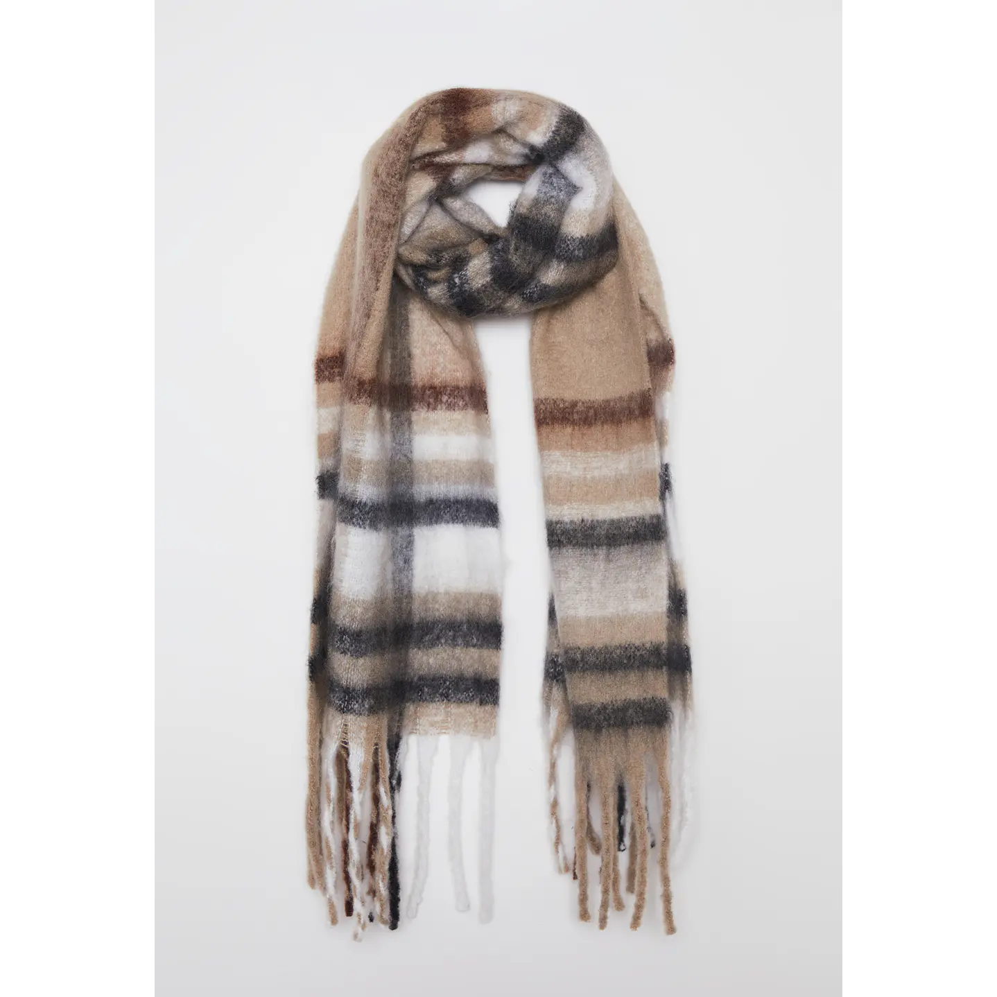 Bufanda Escocesa Mujer Beige Familyshop 1