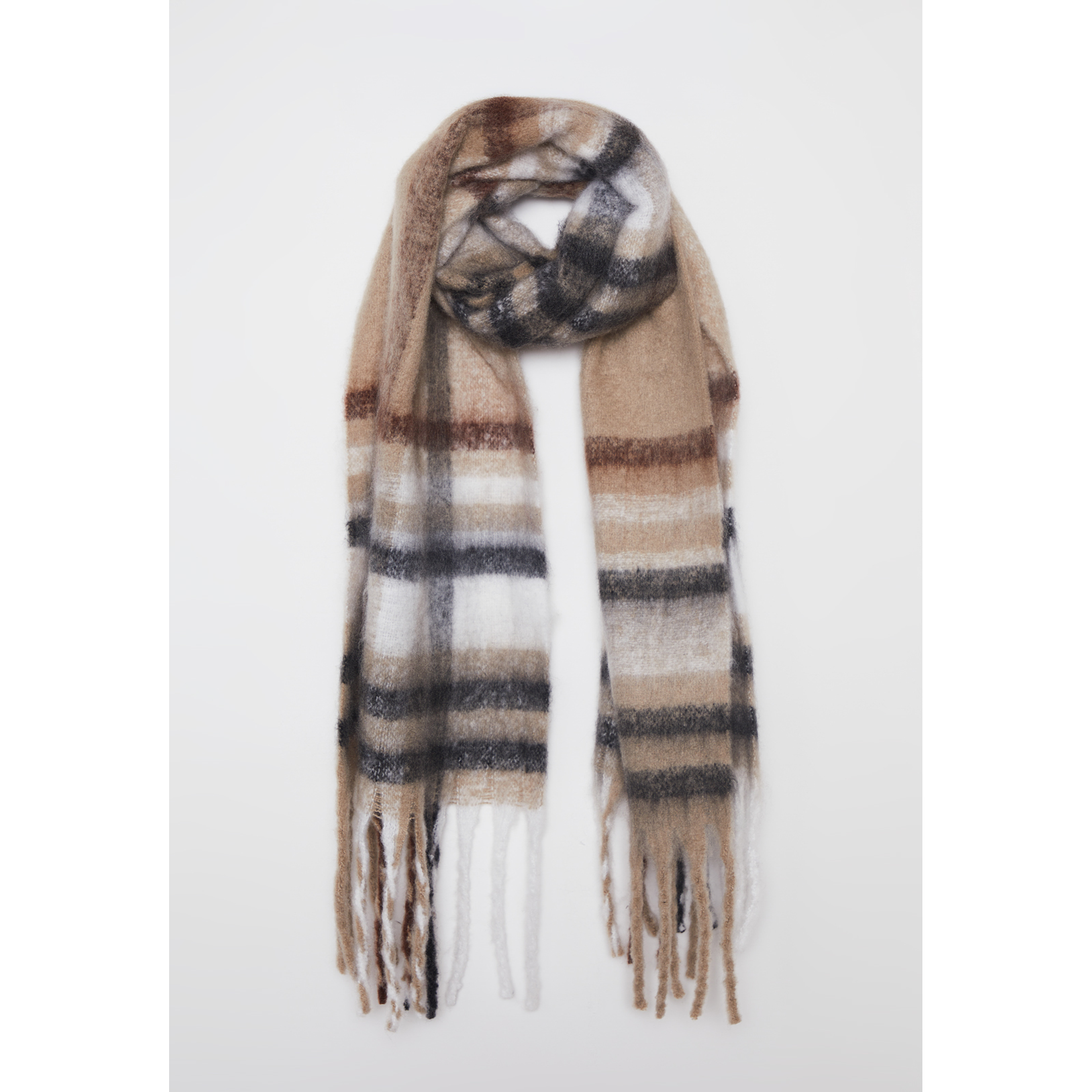 Bufanda Escocesa Mujer Beige Familyshop 1