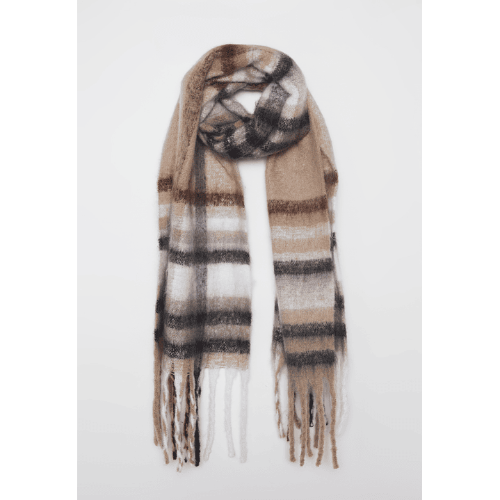 Bufanda Escocesa Mujer Beige Familyshop 1