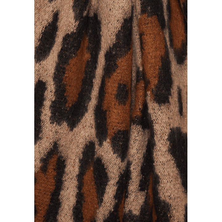 Bufanda Lana Leopardo Mujer Café Familyshop 3
