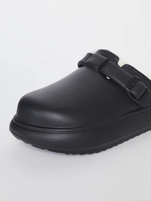 Pantuflas Hebilla Hombre Negro Familyshop