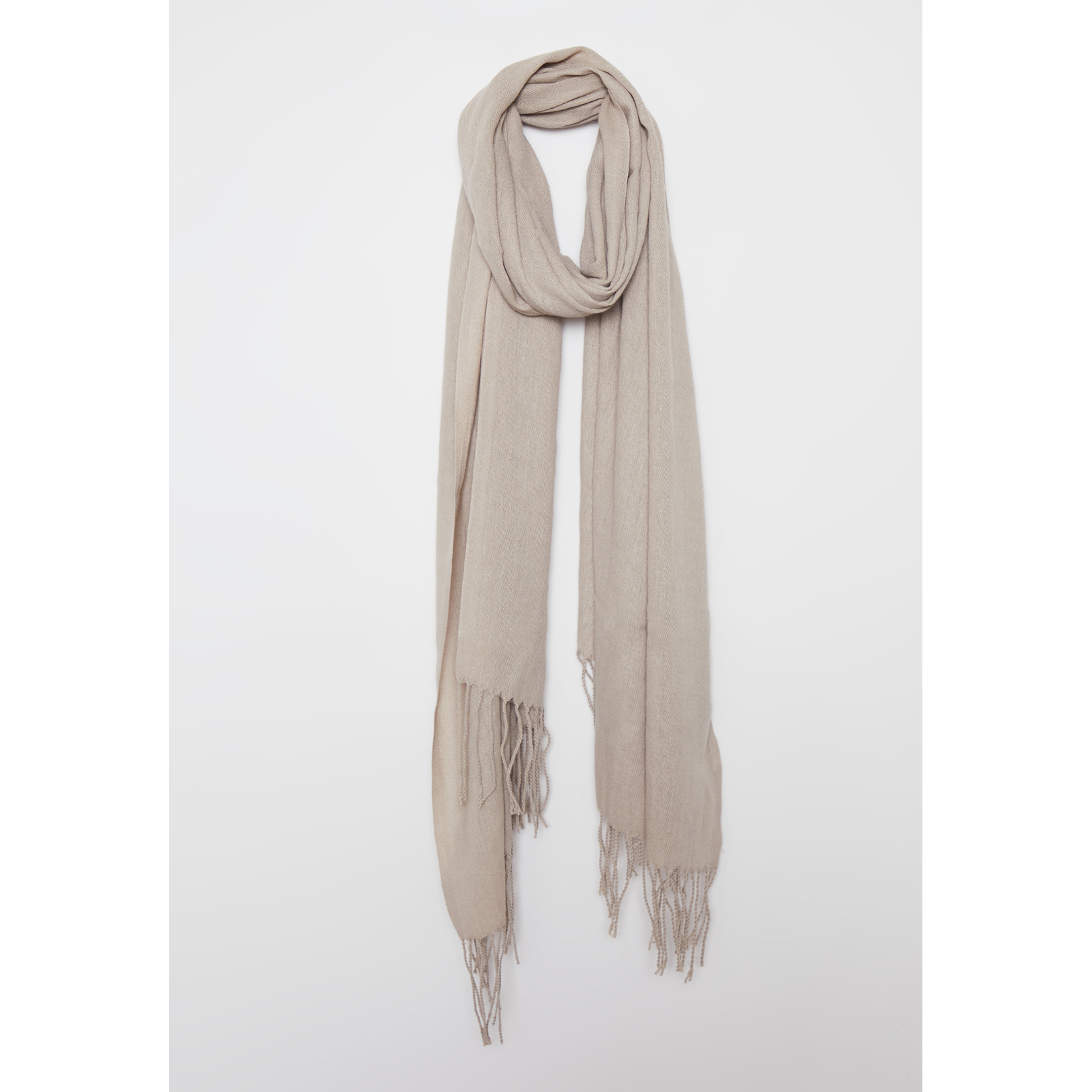 Bufanda Pañuelo Flecos Mujer Beige Familyshop 1