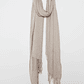 Bufanda Pañuelo Flecos Mujer Beige Familyshop - Miniatura 1