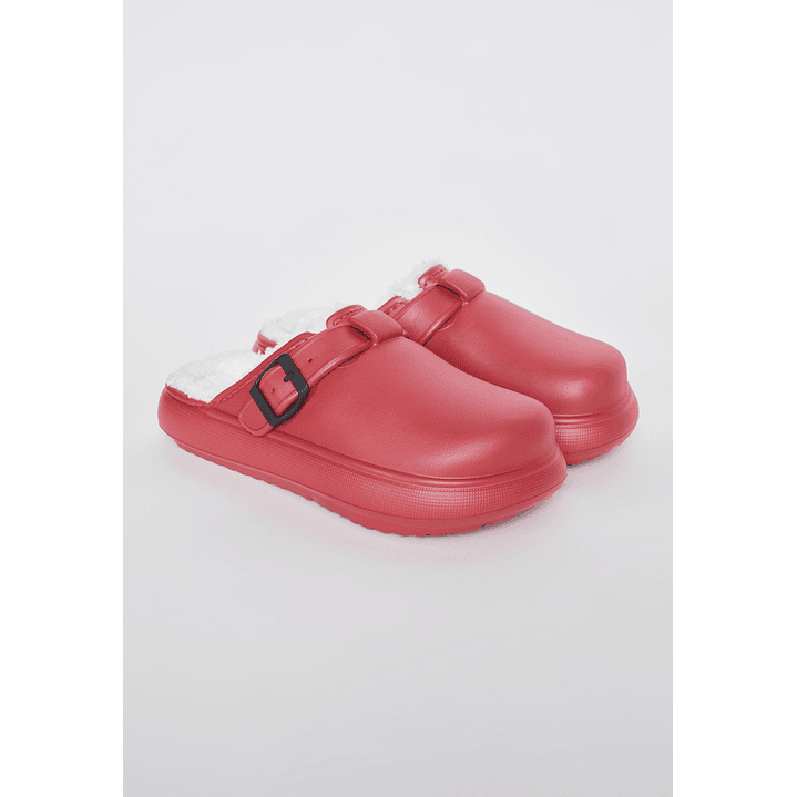 Pantufla Hebilla Mujer Rojo Familyshop 1