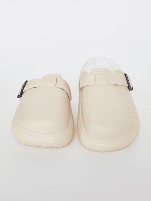 Pantufla Hebilla Mujer Crudo Familyshop