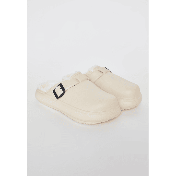 Pantufla Hebilla Mujer Crudo Familyshop 1