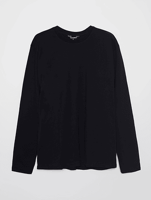 Polera Manga Larga Basic Hombre Negro Familyshop