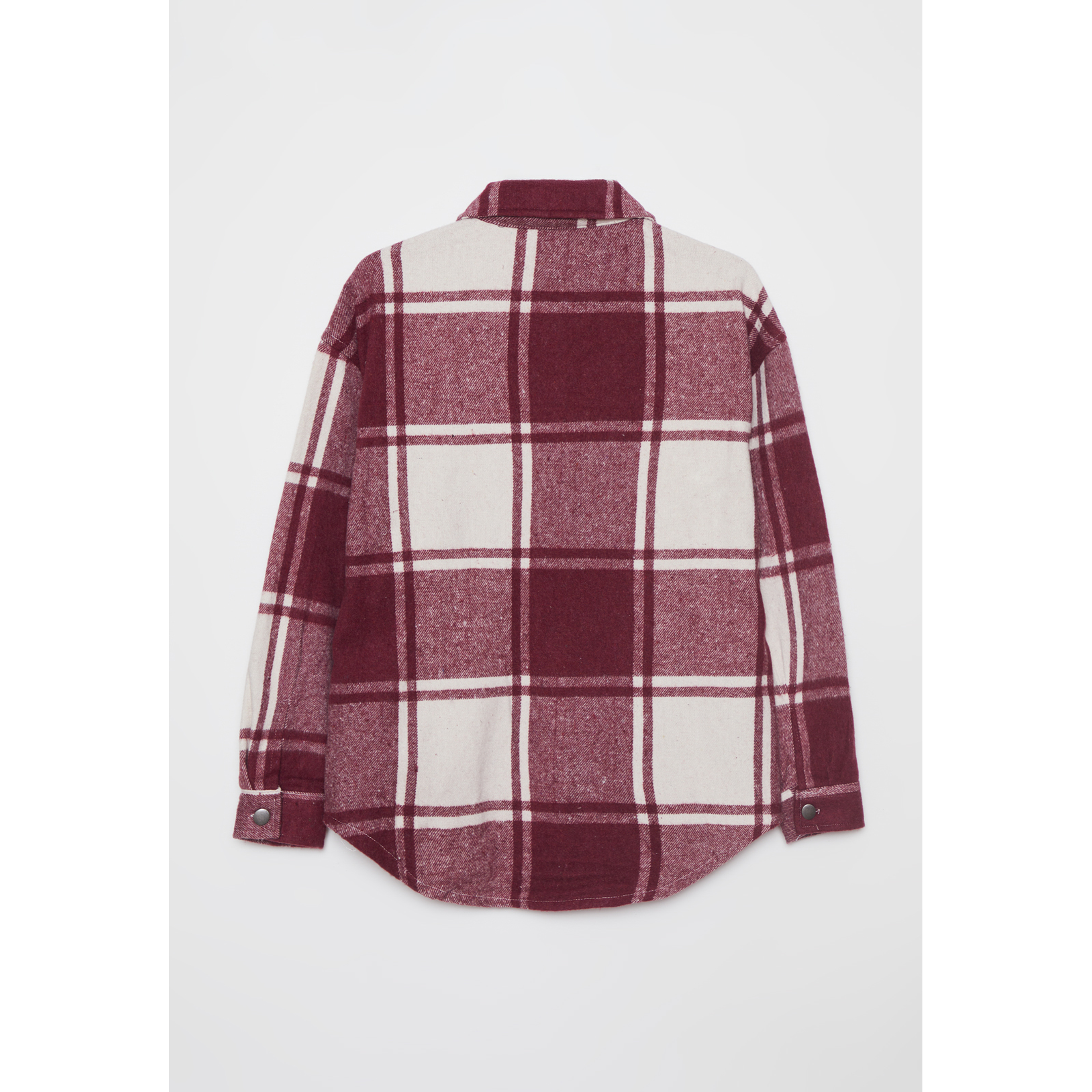 Sobrecamisa Escocesa Mujer Burdeo Familyshop 2