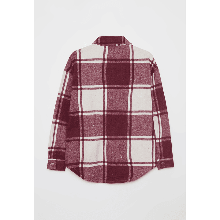 Sobrecamisa Escocesa Mujer Burdeo Familyshop 2