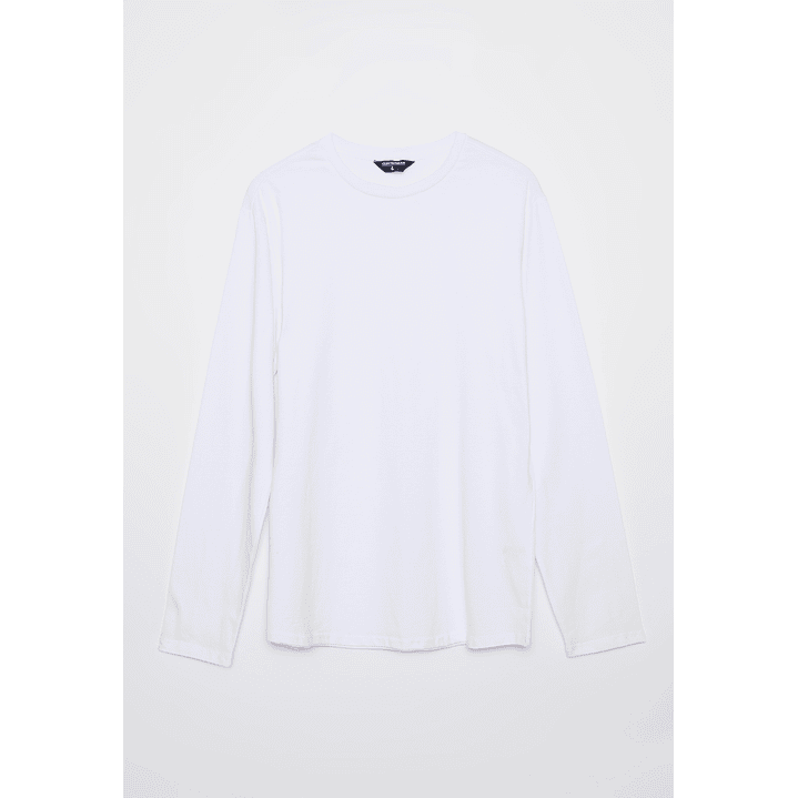 Polera Basic Hombre Blanco Familyshop 1
