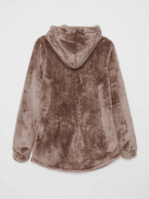 Polar Peludo Gorro Mujer Beige Familyshop