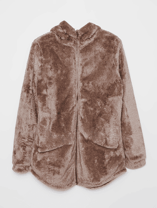 Polar Peludo Gorro Mujer Beige Familyshop