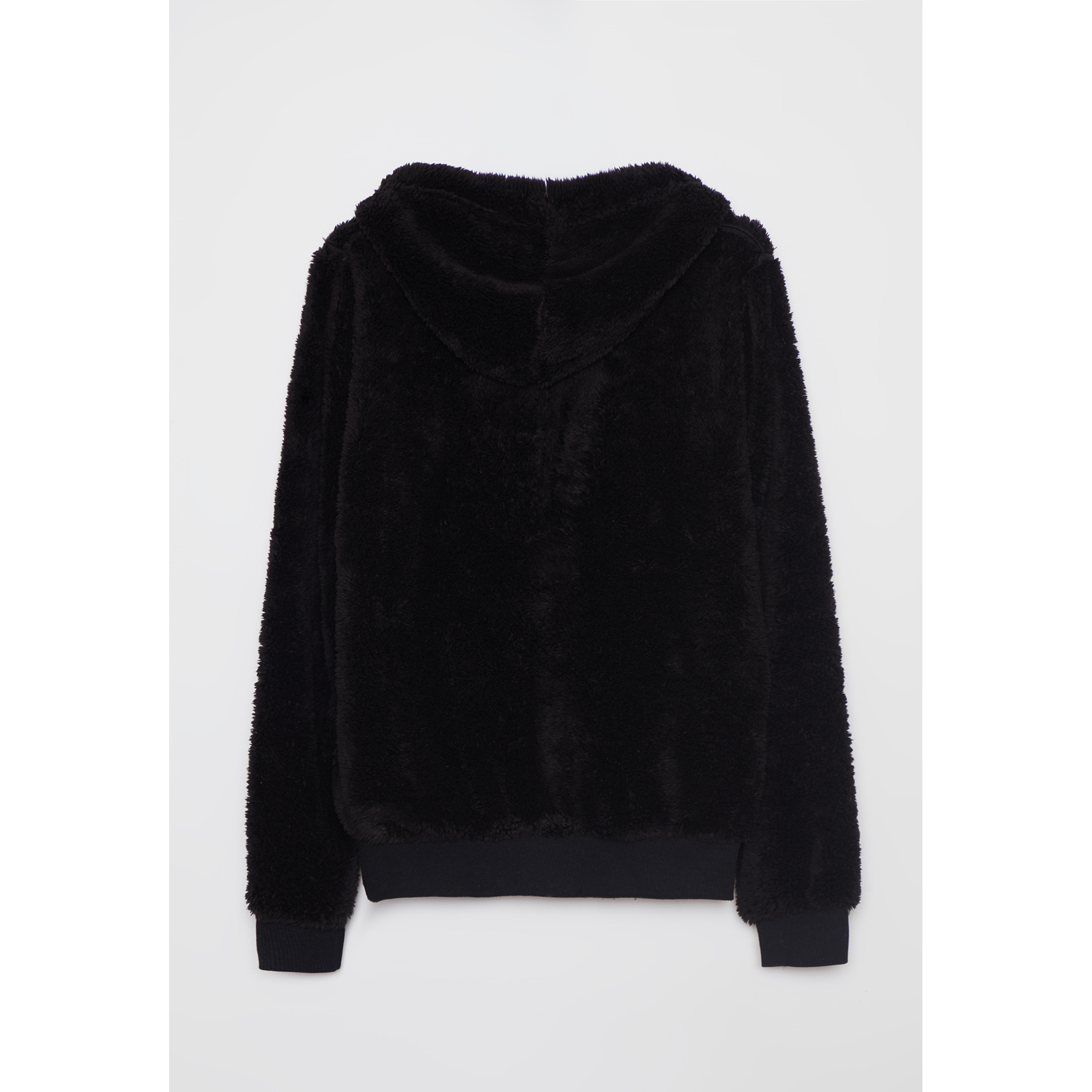 Polar Peludo Pompones Mujer Negro Familyshop 2