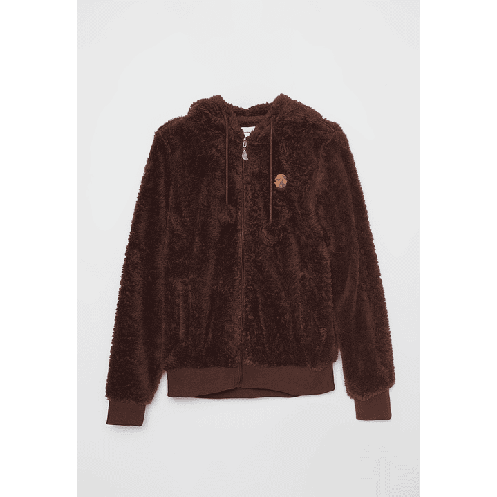 Polar Peludo Pompones Mujer Café Familyshop 1