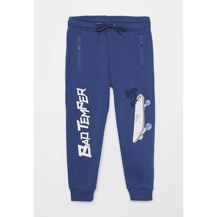 Pantalón Buzo Cierre Niño Azul Familyshop 1