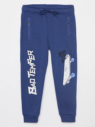 Pantalón Buzo Cierre Niño Azul Familyshop