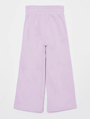 Pantalón Buzo Wide Leg Niña Lila Familyshop