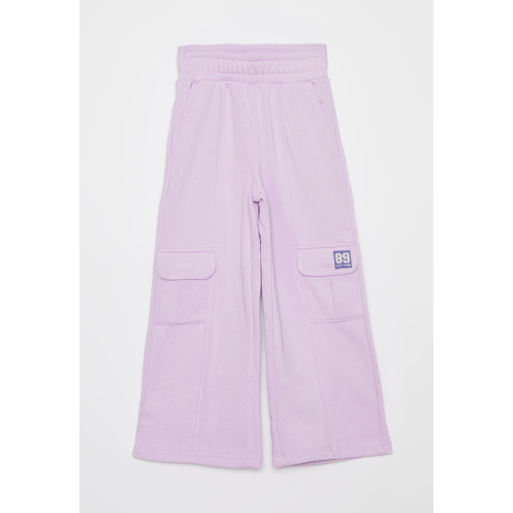 Pantalón Buzo Wide Leg Niña Lila Familyshop 1