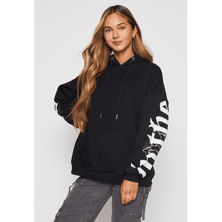 Polerón Mujer Blanco Letras Family Shop 1