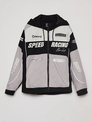 Chaqueta Racing Hombre Negro Familyshop