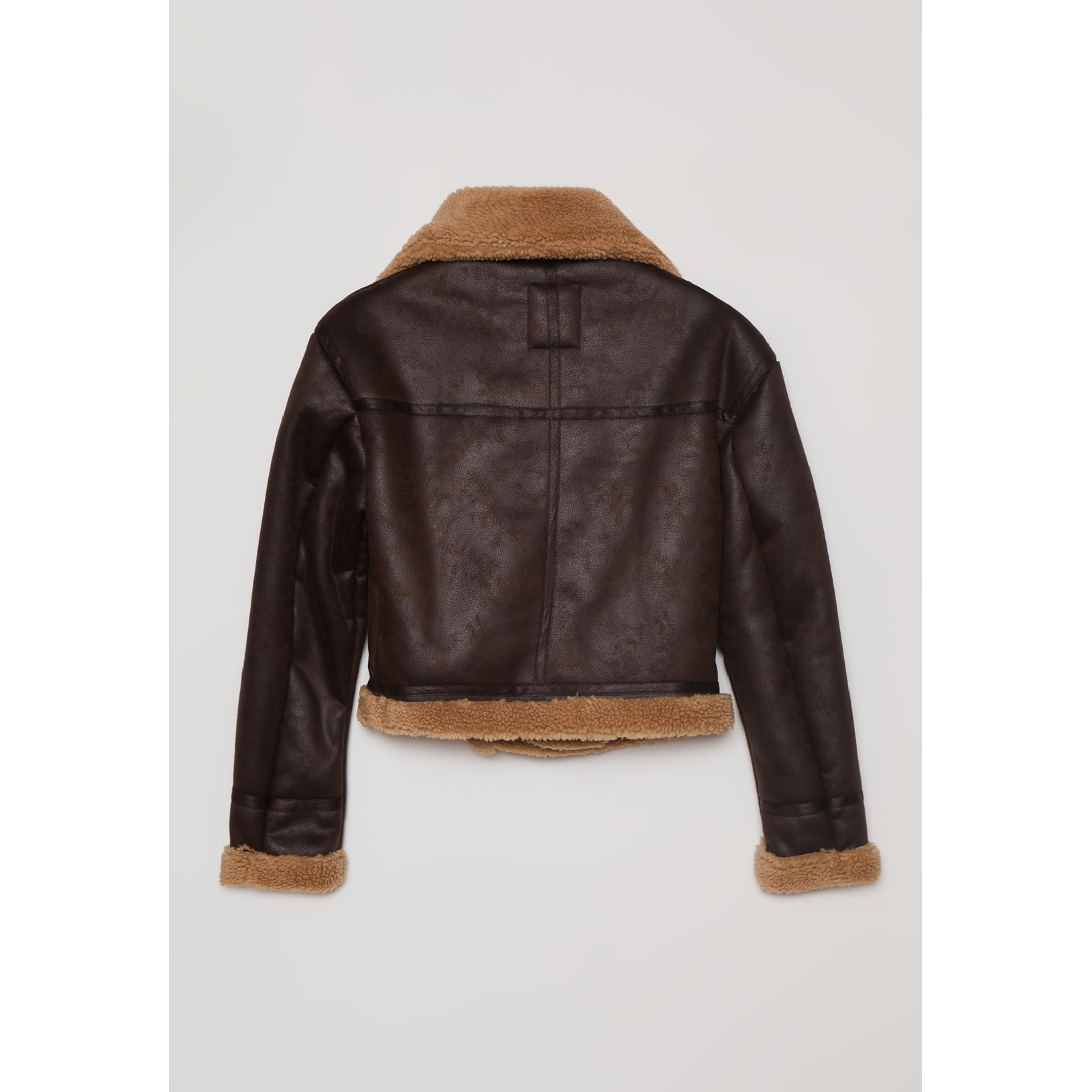 Chaqueta Aviadora Cordero Mujer Café Familyshop 2