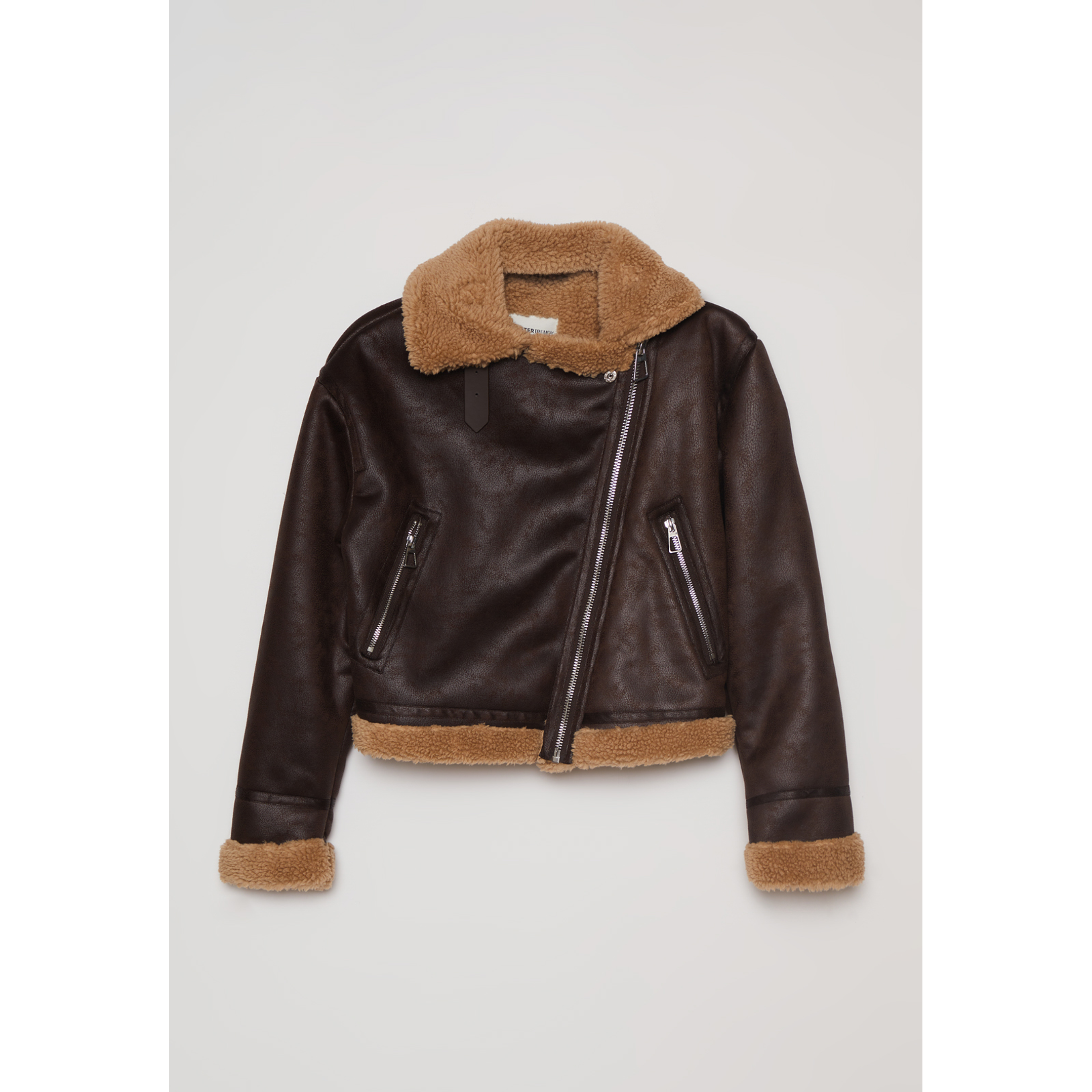 Chaqueta Aviadora Cordero Mujer Café Familyshop 1