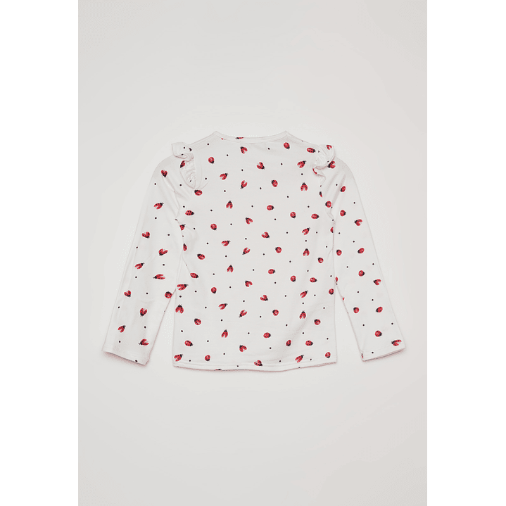 Polera Camiseta Niña Blanco Familyshop 2