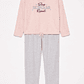 Pijama Polar Bordado Mujer Rosado Familyshop - Miniatura 1