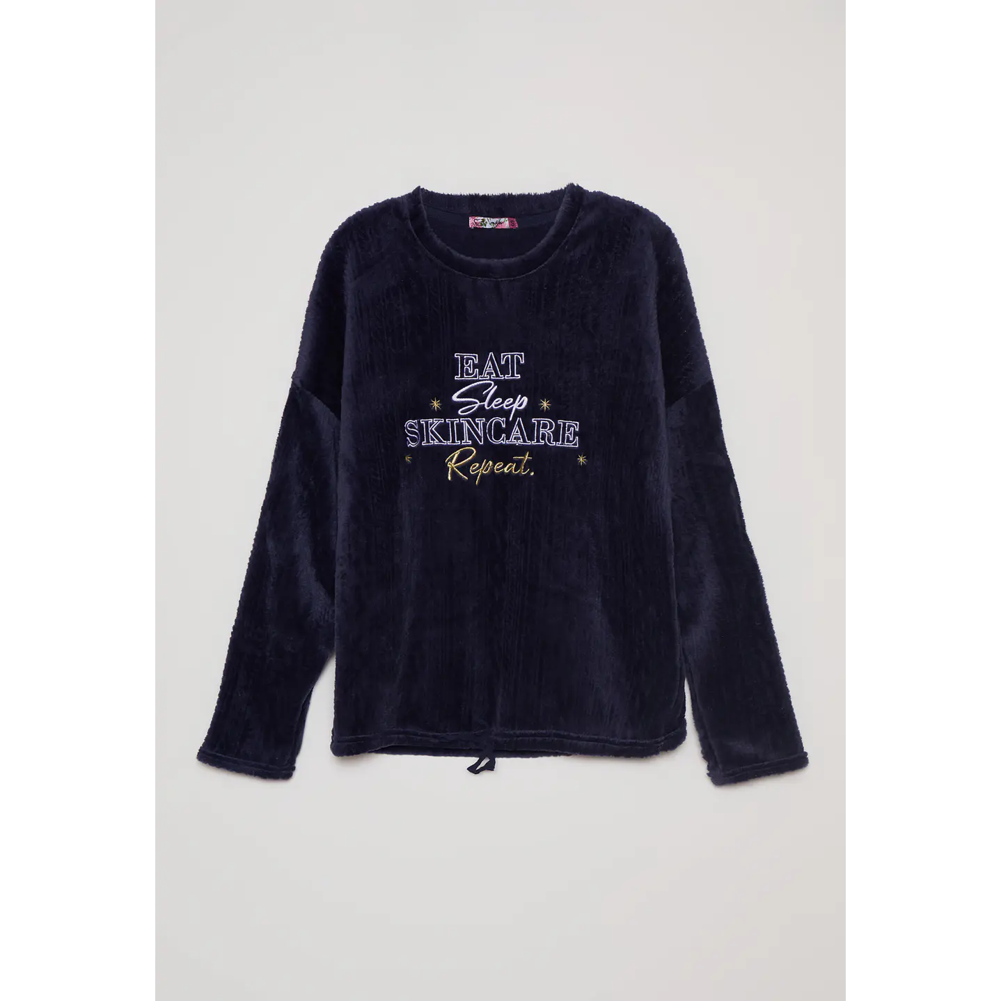 Pijama Polar Texturado Mujer Azul Familyshop 6