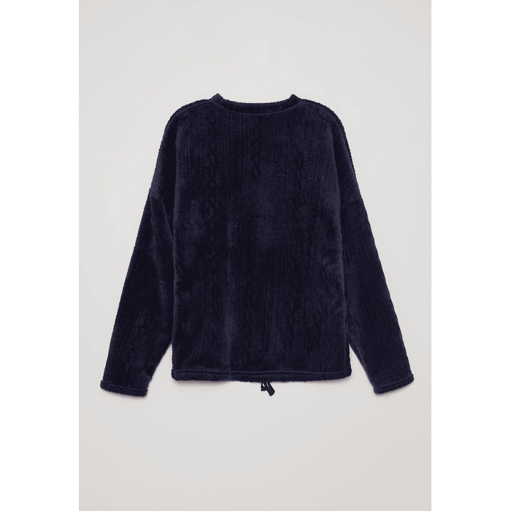 Pijama Polar Texturado Mujer Azul Familyshop 3