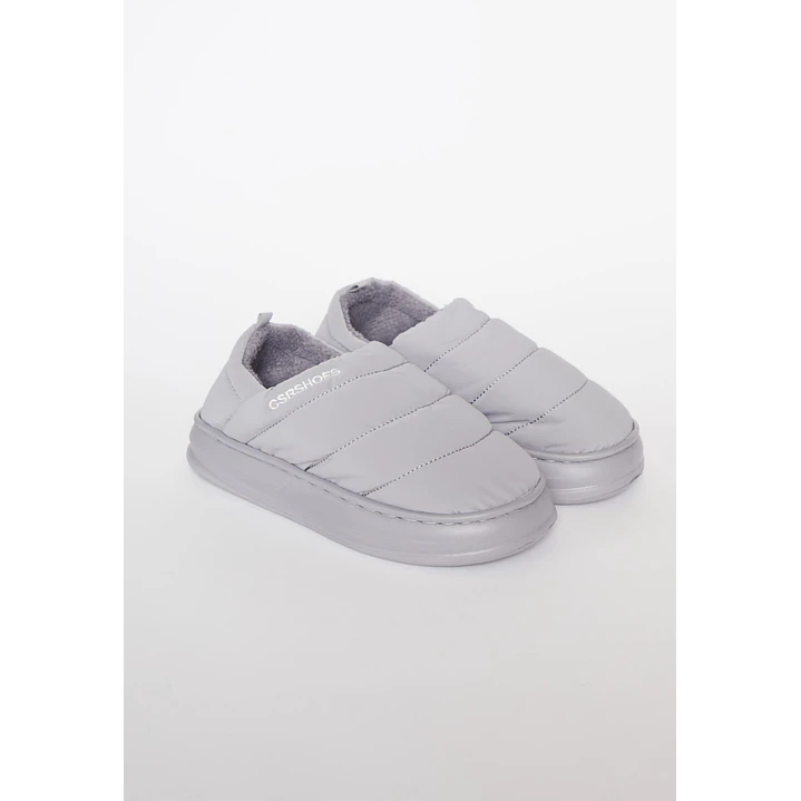 Pantufla Acolchada Mujer Gris Familyshop 1