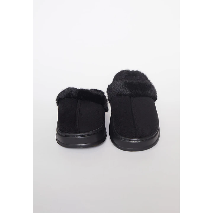 Pantufla Chiporro Borde Mujer Negro Familyshop 2