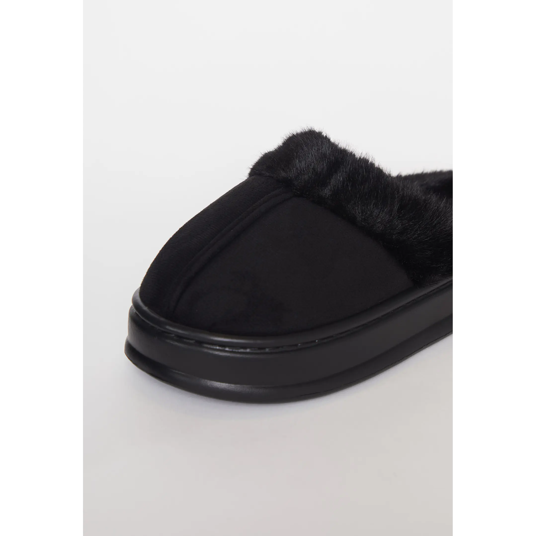 Pantufla Chiporro Borde Mujer Negro Familyshop 3