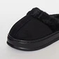 Pantufla Chiporro Borde Mujer Negro Familyshop - Miniatura 3