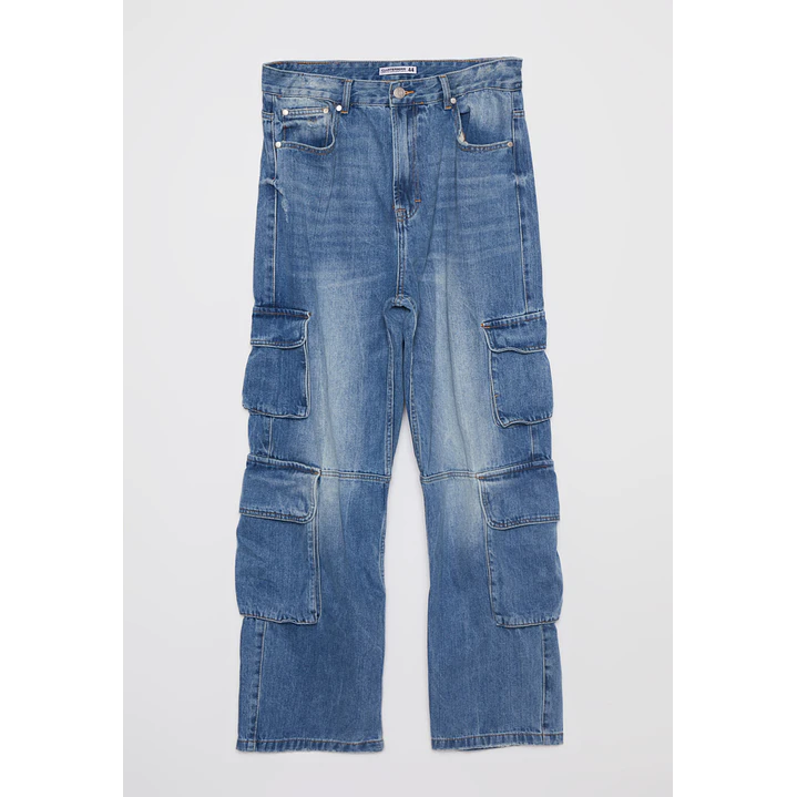 Jeans Cargo Corte Hombre Azul Familyshop 1