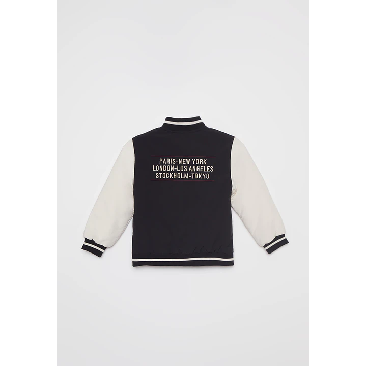 Chaqueta College Sherpa Niño Negro Familyshop 5