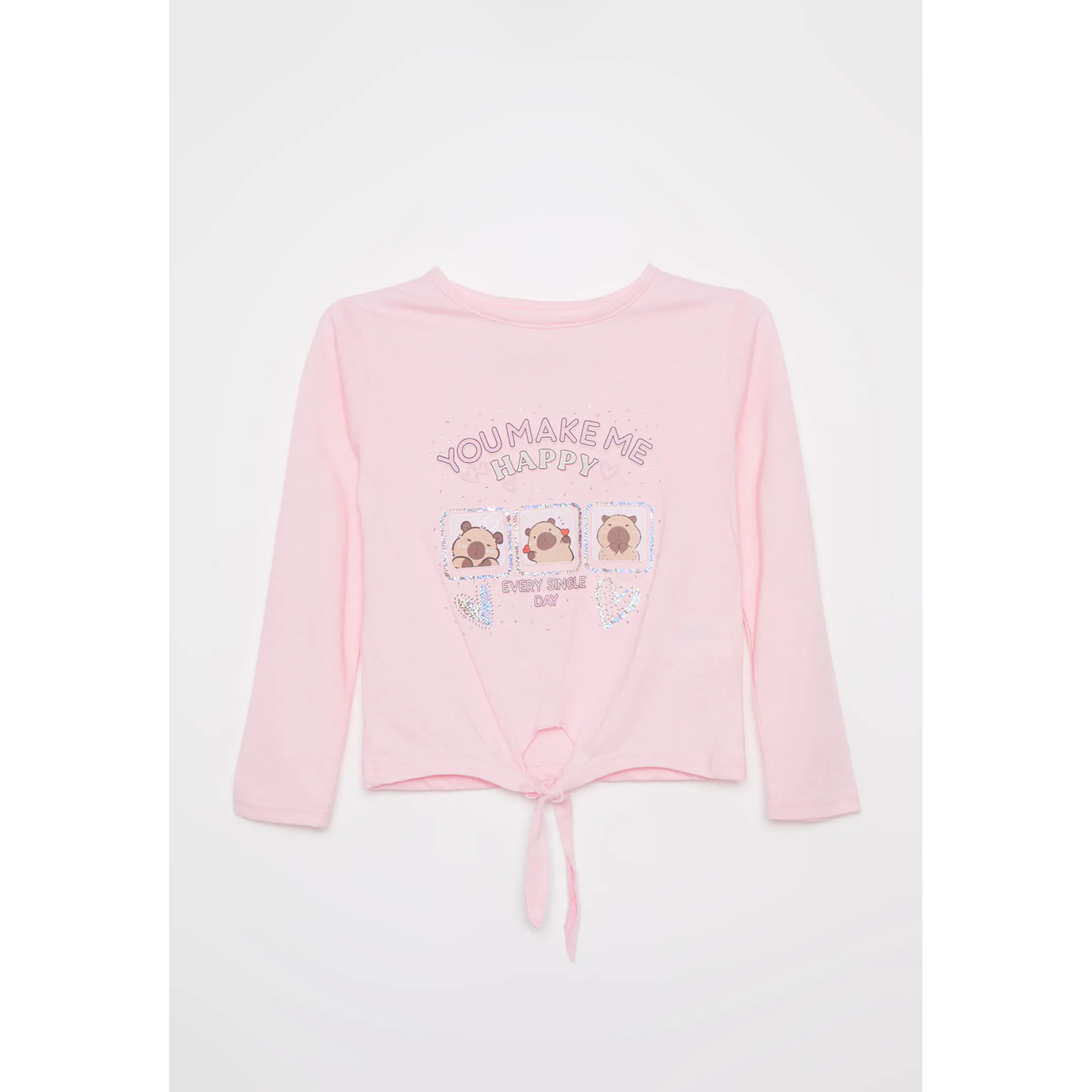 Polera Brillo Niña Damasco Familyshop 1