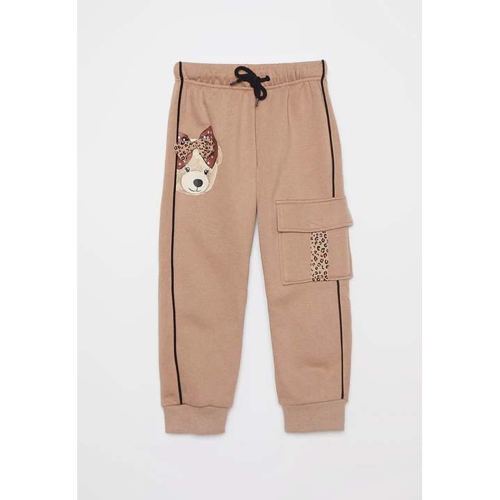 Pantalón Buzo Cargo Niña Café Familyshop 1
