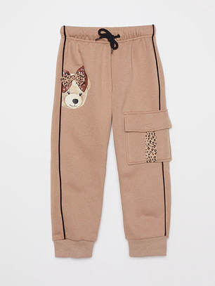 Pantalón Buzo Cargo Niña Café Familyshop