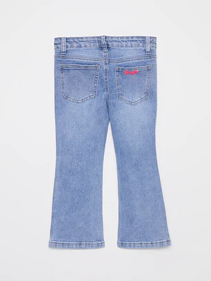Jeans Flare Bolsillo Niña Azul Familyshop