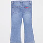 Jeans Flare Bolsillo Niña Azul Familyshop - Miniatura 2