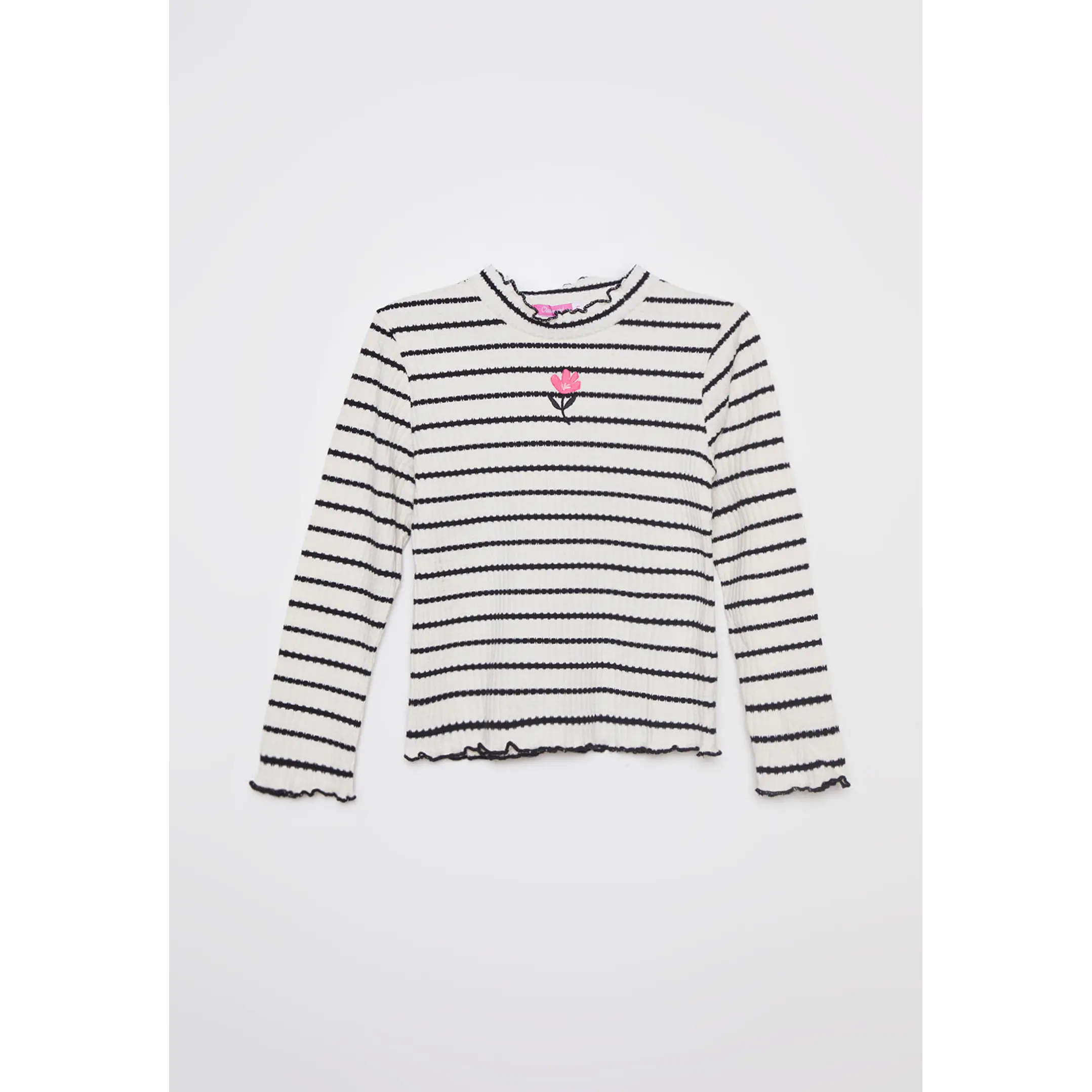 Polera Rullet Niña Blanco Familyshop 1