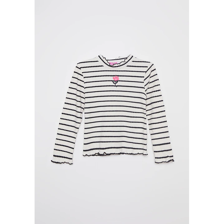 Polera Rullet Niña Blanco Familyshop 1