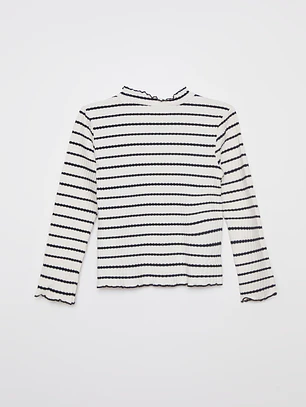 Polera Rullet Niña Blanco Familyshop