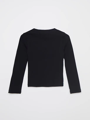 Polera Brillo Niña Negro Familyshop