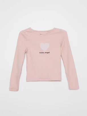 Polera Brillo Perlas Niña Rosado Familyshop