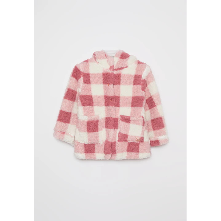 Abrigo Peludo Niña Rosado Familyshop 1